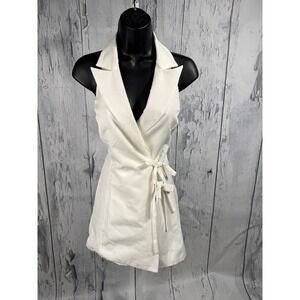 Blue Blush off white halter skort
